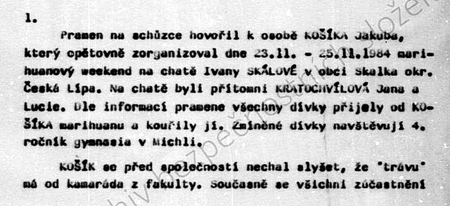 Jakub Košík, krycí jméno KOŠ – registrační číslo 41099, číslo svazku 772875